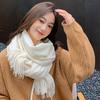 Autumn And Winter New Imitation Cashmere Scarf Solid Color Thickened Warm Fashion Versatile Tassel Shawl High-End