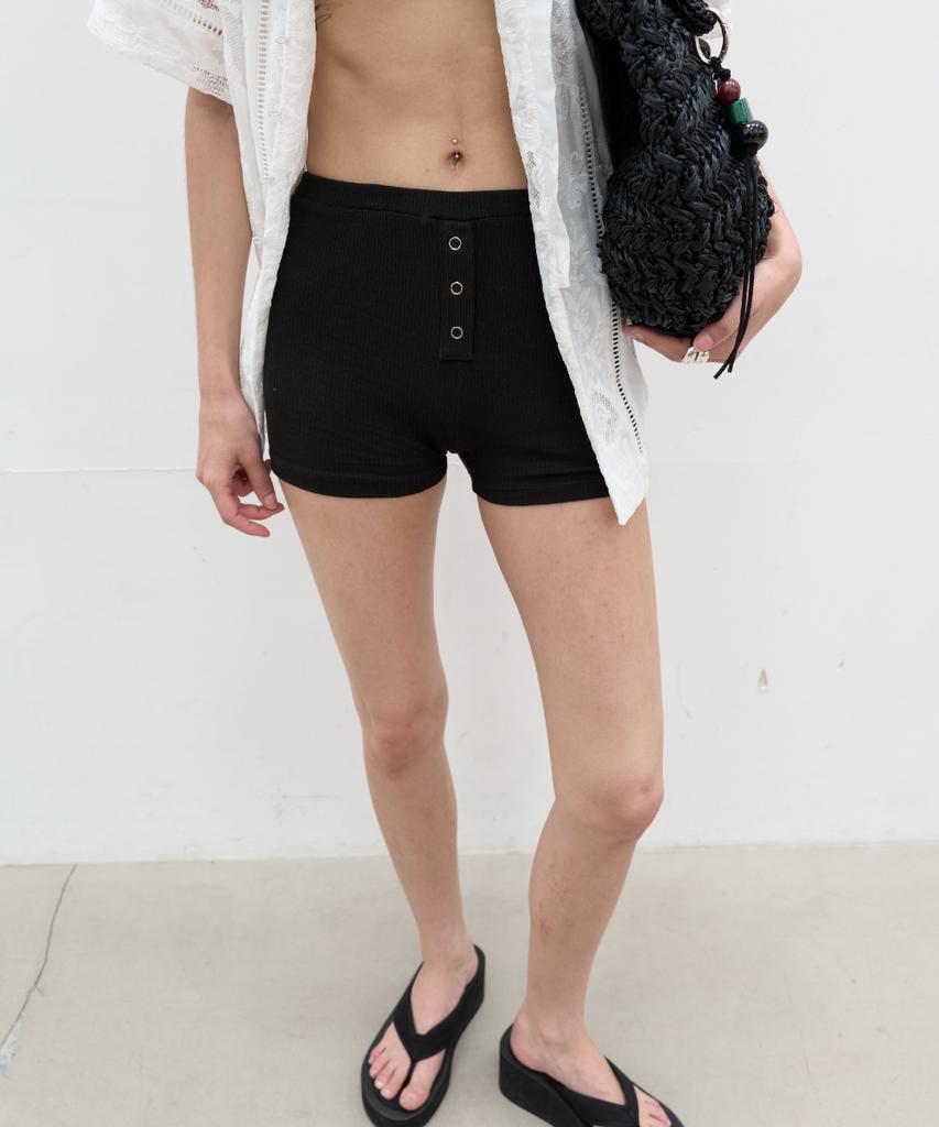 Seolan Button Banding Mini Shorts_4Colors