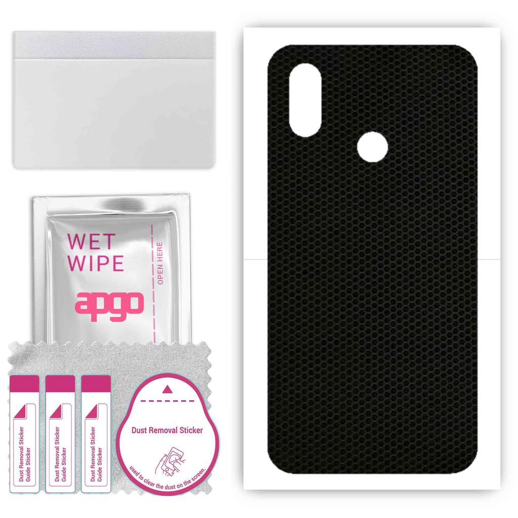 apgo Ochranná samolepka na zadní stranu kompatibilní s Xiaomi Mi 8, Obalová fólie, Fólie, Vinyl - Vzor Matrix