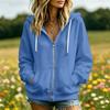 Felpa da donna con cappuccio e tasca, a manica lunga, colore, pullover casual