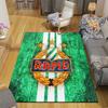SK Rapid Wien Flannel Pattern Square Carpet,Area Rug,Carpet Rug for Living Room Bedroom Sofa Playroom Decor,Non-slip Floor Mat