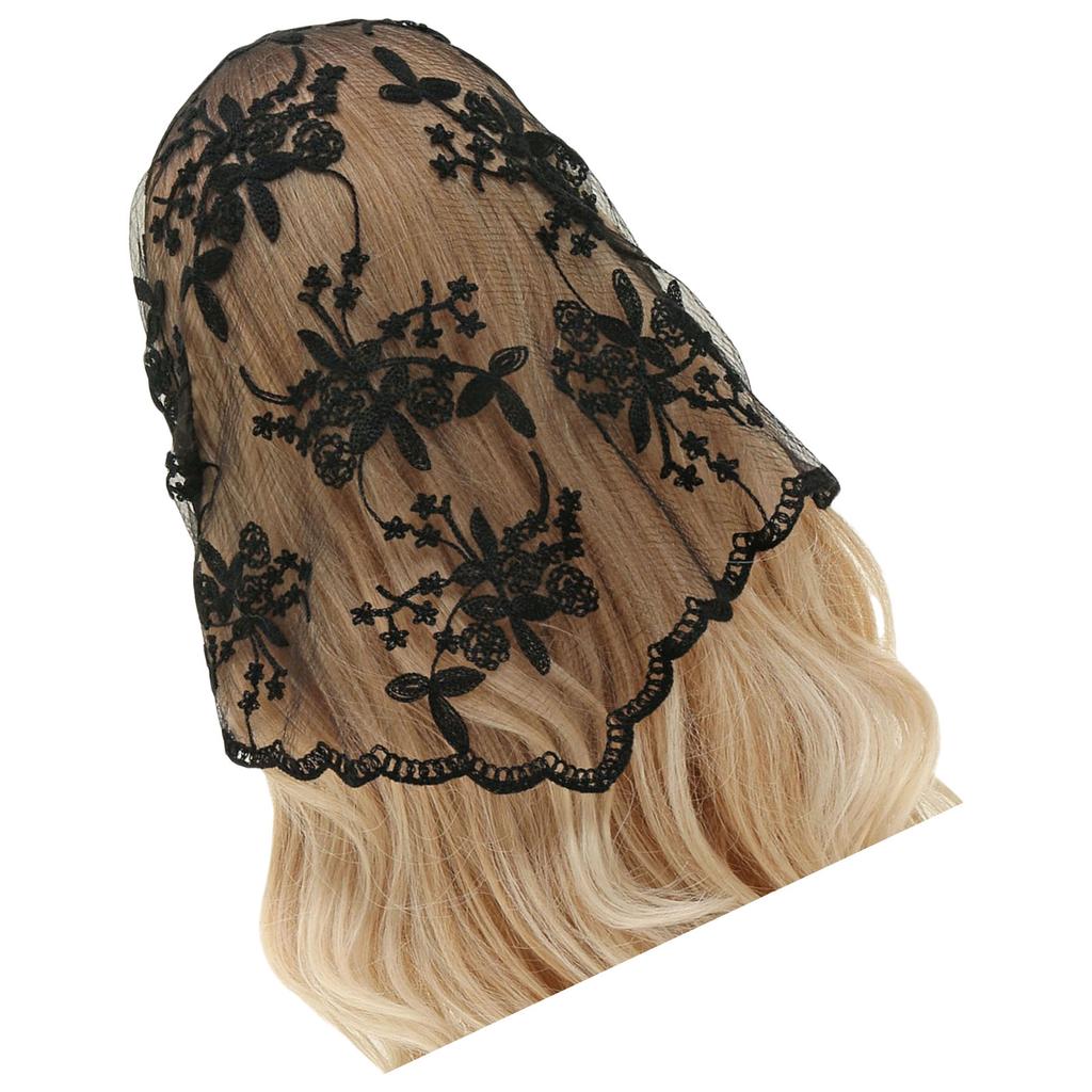 Lace Head Scarf for Women and Girls Hair Scarf Embroidered Lace Triangle Scarf Elegant Scarf Shawl Head Accessories