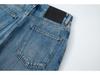 Summer 2025 Women's Blue High-Waisted Slimming A-Line Denim Shorts