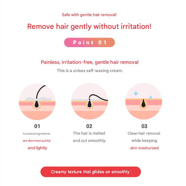 BEAU UP Waxing Armpit Leg Hair Y-Zone Hair Removal Cream 160g