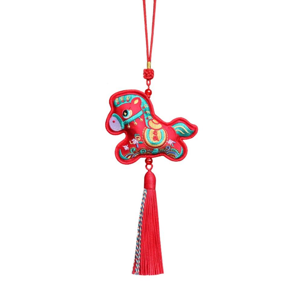 Spring Festival New Year Horse Pendant Chinese Style Car Hanging Ornaments  Festive Accessory