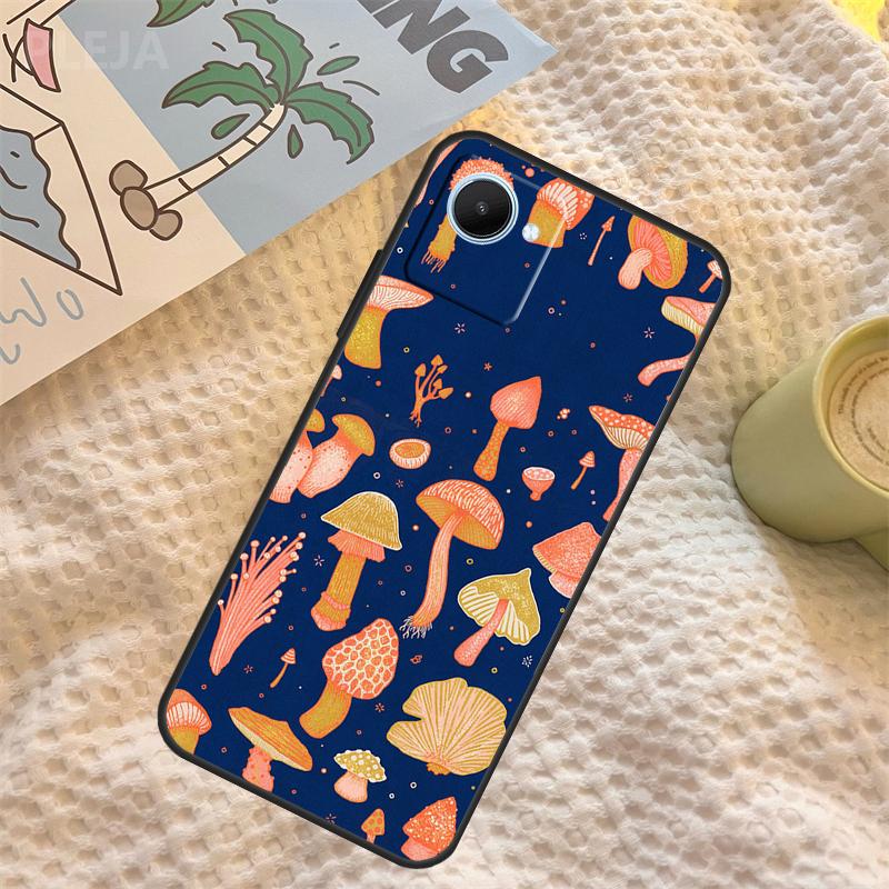 

Mushroom Case For Realme C71 C75 C61 C53 C55 C33 C63 C51 C65 C67 11 12 13 14 Pro Plus GT6 GT7 15 Pro Realme 11 Pro