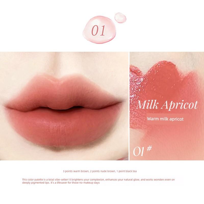 Novo Light Mist Lip Glaze, Non-Fading, Non-Stick Lipstick, Matte Lip Gloss, Water-Glossy, Long-Lasting, Natural Look, Brightens Complexion