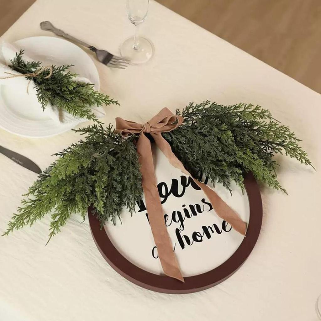 Christmas cedar branches Christmas Greenery Artificial Pine  realistic green plant home decorations Christmas party indoor decor