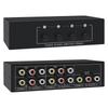 4Input AV Selector Box AV Switcher With Push Button Control Universal Compatibility For Home Studio AV Devices Setup