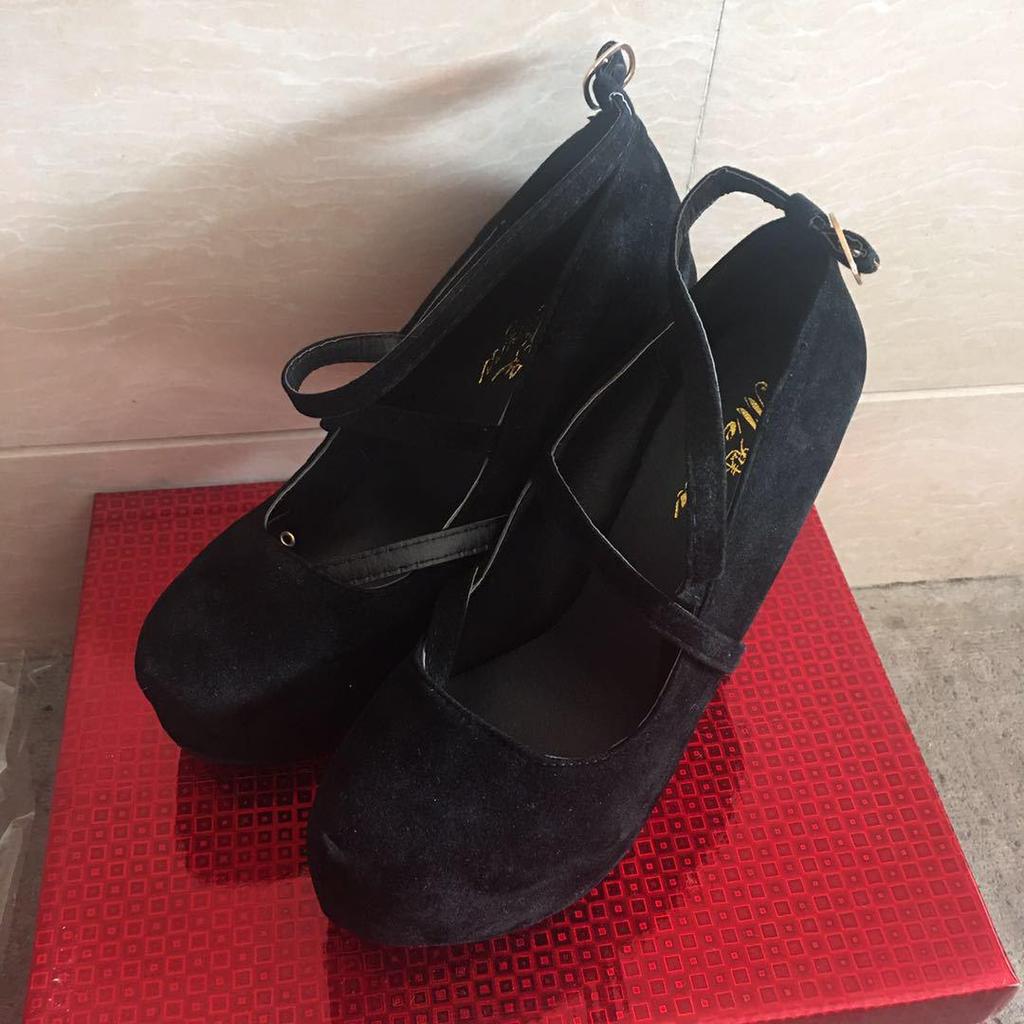 2024 Spring/Fall Suede Platform Heels: European/American Plus-Size Fashion, Lace-Up, Thick Sole Women's Shoes