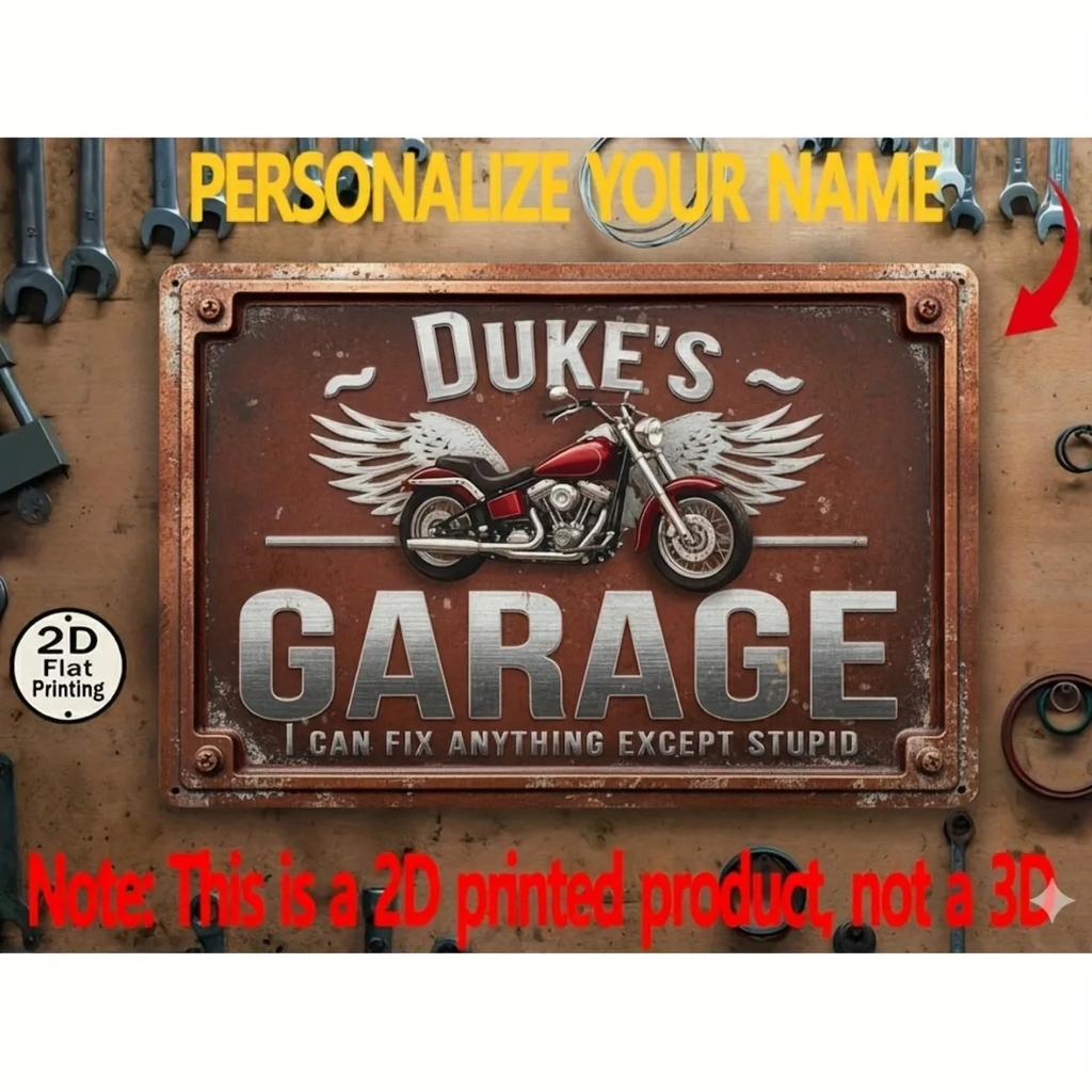 Custom Diesel Mechanic Garage Metal Sign Retro Workshop Wall Art Home Man Cave Plaque