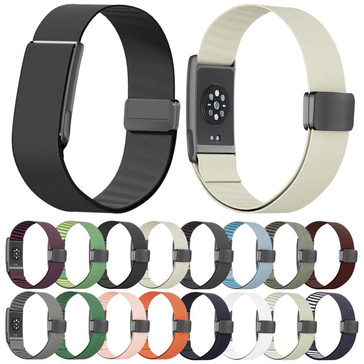 Kovový rám Magnetické zapínání Vnitřní keprový nylonový řemínek pro Amazfit Helio Náhradní řemínek