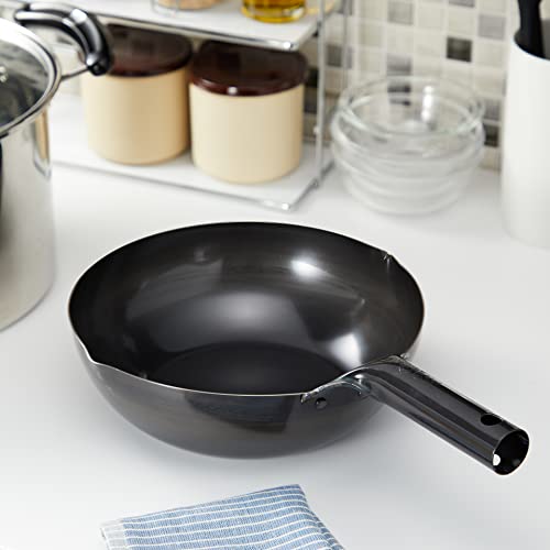 Nagao Summit Industries Iron Pan Style IH Commercial Beijing Pot, 24cm