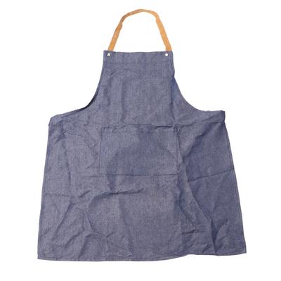 Kockförkläde Canvas Denimblå Justerbart Köksförkläde för Kök Matlagning Bakning Målning