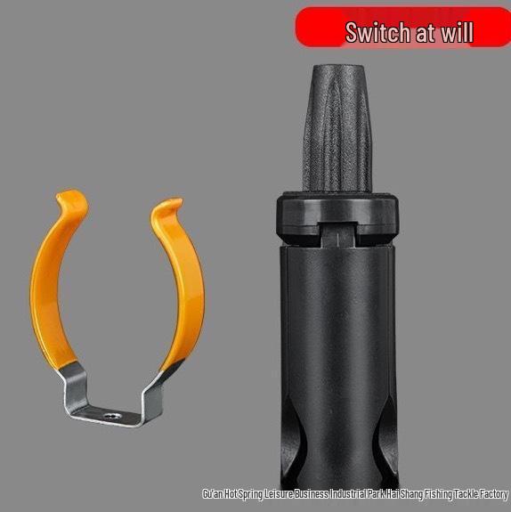 Portable Foldable Ice Fishing Rod Holder with Reel Seat - No Disassembly Needed