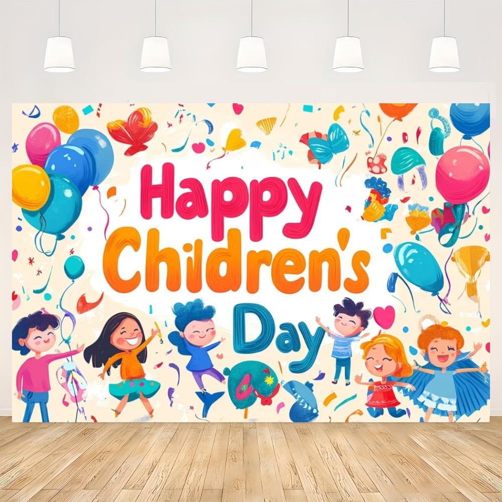 Children's Day Party Decoration Backdrop Feliz Día del Niño Balloon Photography Background Supplies Kid Gift Photo Studio Prop