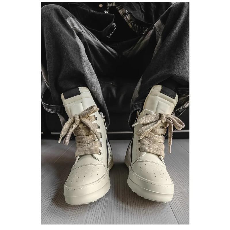 Classic Design Men's Sneakers Wide Shoeslace Men's Casual Shoes Thick Sole Women Leather Sports Shoes