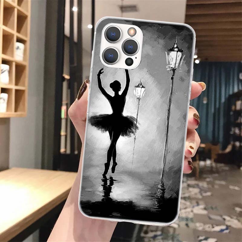Ballerina Ballett Tanzen Weiche Handyhülle Für iPhone 16 15 14 13 12 11 Pro Max X XR XS 7 Plus 8 + SE 2020 Muster Individuell Angepasste Abdeckung