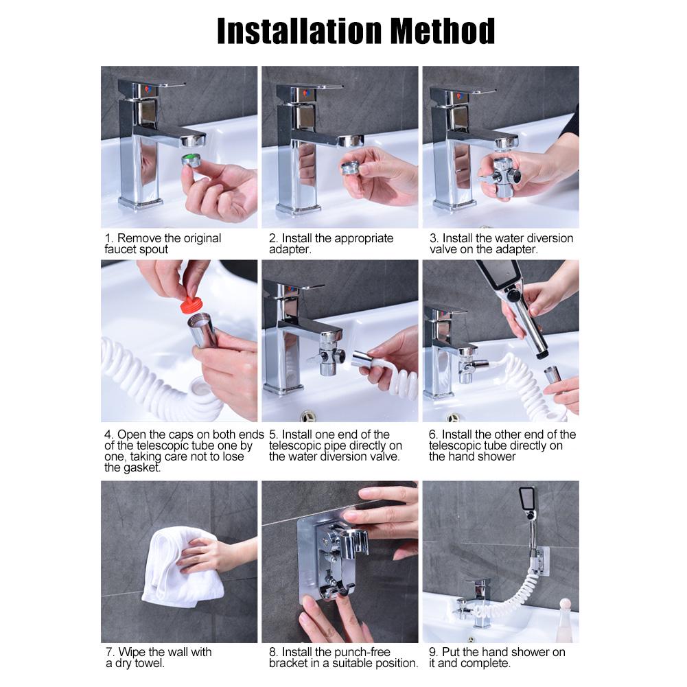 Hair Washing Tool Pressurized Household Handhled Shower Sprayer Hand Shower Faucet Kit Hair Washing Accessories Shower Sprayer