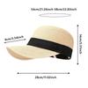 Woven Straw Baseball Cap Breathable Peaked Cap Korean Style Straw Hats  Beach