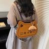Lovely Bag for Women 2026 Winter New Korean Retro Cute Kitten Backpack Carto Fashi Versatile Shoulder Bag