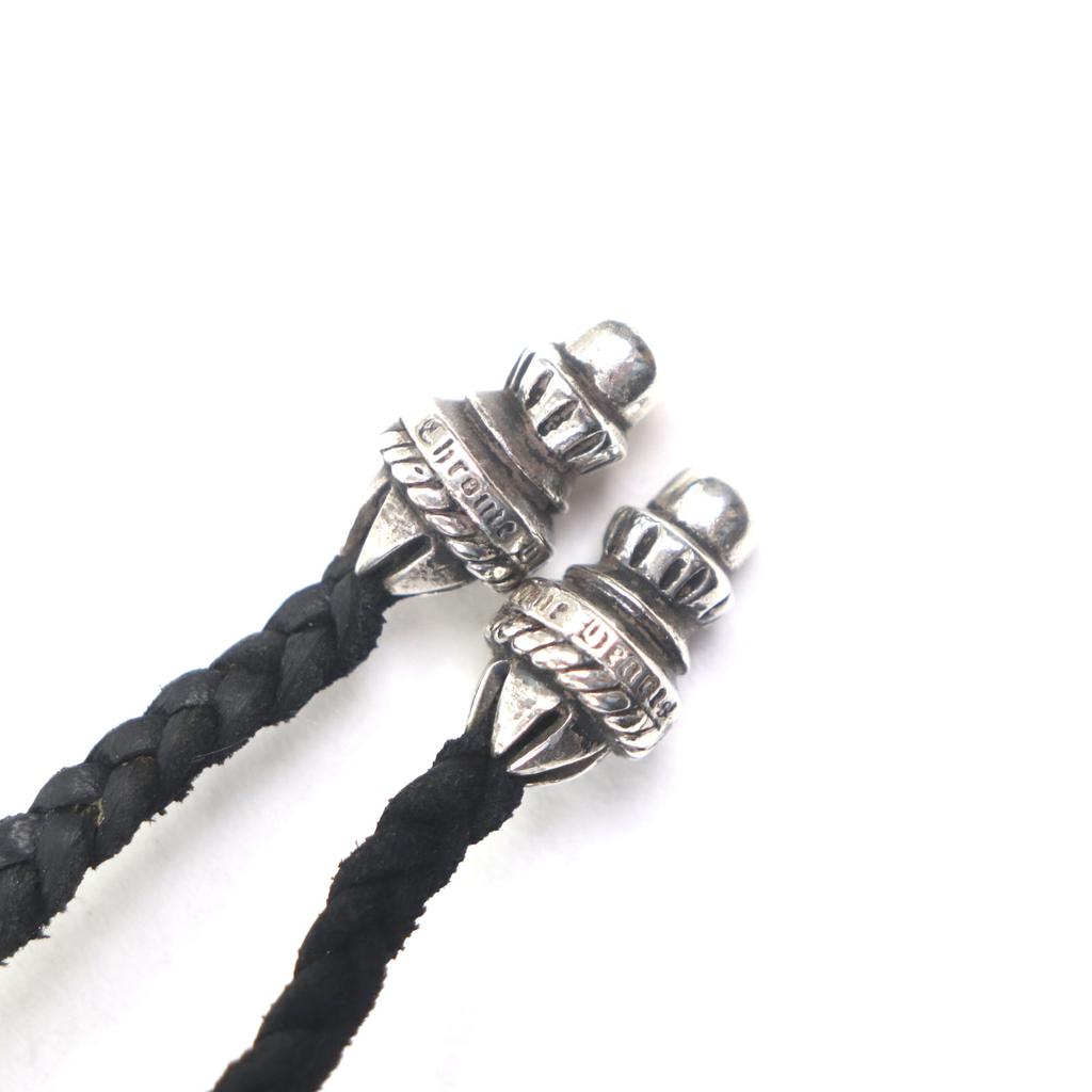 Great CHROME HEARTS Necklace CH CRS SML CL Small CH Cross Crimped Crimped 925 Used