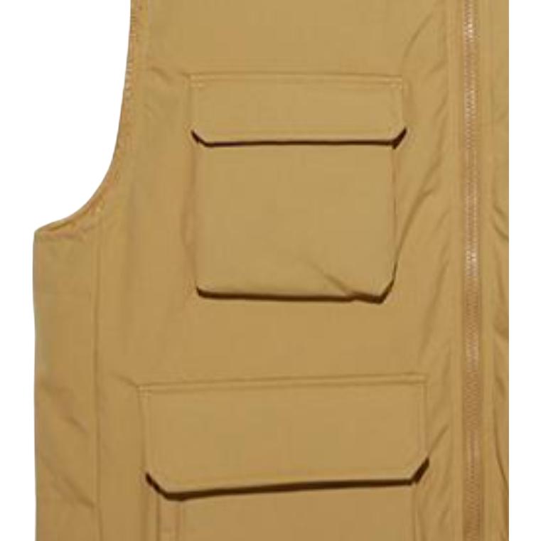 New Era MLB Solid Color Casual Logo Stand Collar Zip Vest Men vest Brown 13350840