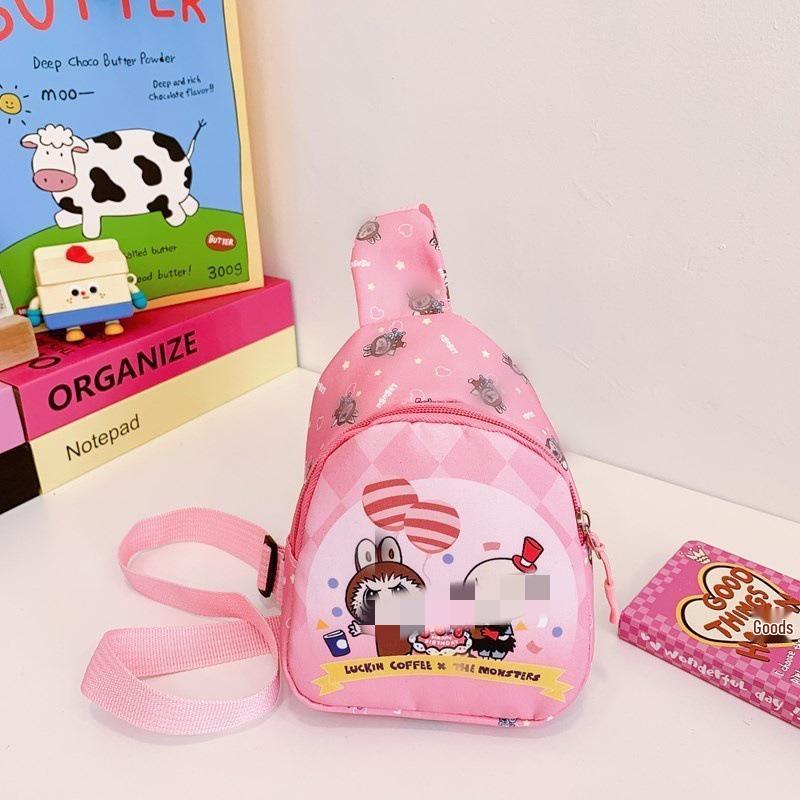 Cute Cartoon Children's Backpack: Trendy Casual Small Bag for Kindergarten Girls - Crossbody or Chest Style