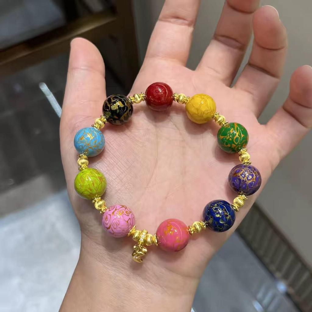 [Colorful Streamer] Colorful Beaded Bracelet Guochao New Chinese High-value Versatile Bracelet Niche Design Jewelry