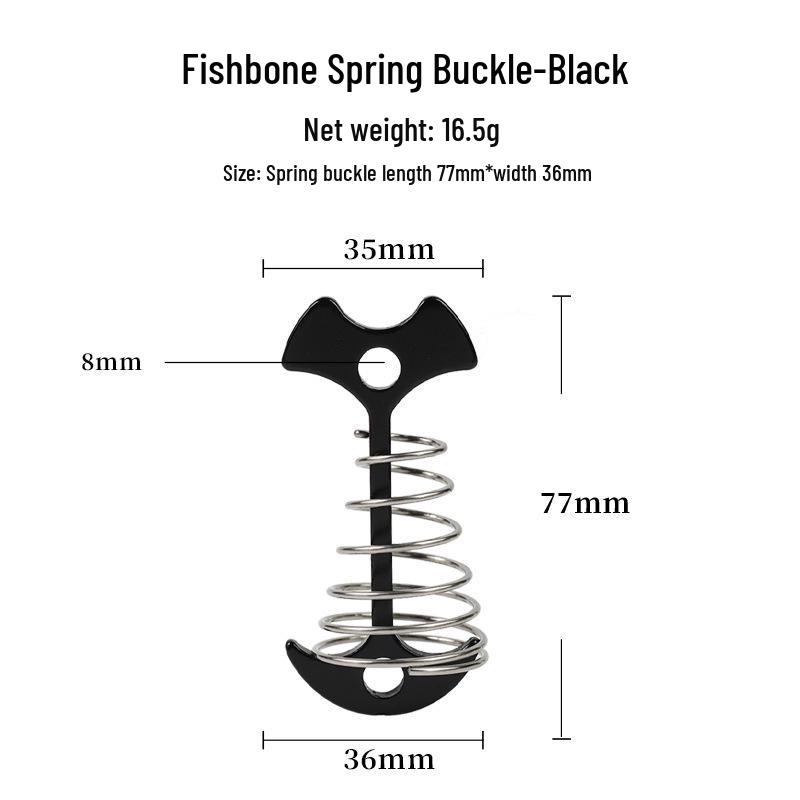 Multifunctional Outdoor Tent Awning Ground Nail with Spring Buckle and Wind Rope