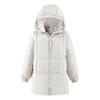 2025 figure-flattering down cotton coat, thick cotton coat, hooded cotton-padded coat for female students, large size, medium and long cotton coat