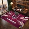 Personalisierter Kristall-Samt-Teppich der Queensland Maroons, Weicher Anti-Rutsch-Teppich mit individuellem Namens-Text für Wohnzimmer, Schlafzimmer