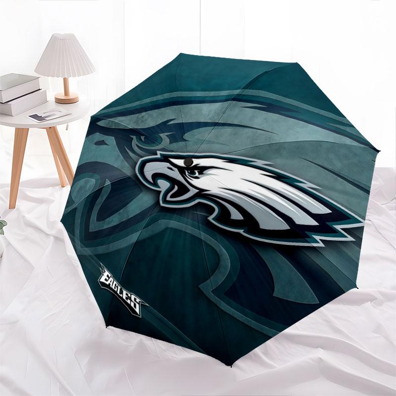 PHI Eagles pattern, automatic folding umbrella, portable and foldable design, 8 ribs, a Christmas or birthday gift.