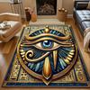 Egyptian Eye of Horus Design Patterned carpet, non slip mat suitable for living room and bedroom sofas