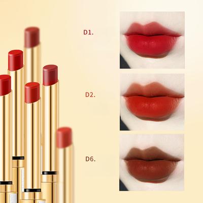 Set of 3 Lipstick Cigarette Tubes with Built-in Mirror, Velvet Non-fading Long-lasting Lipstick