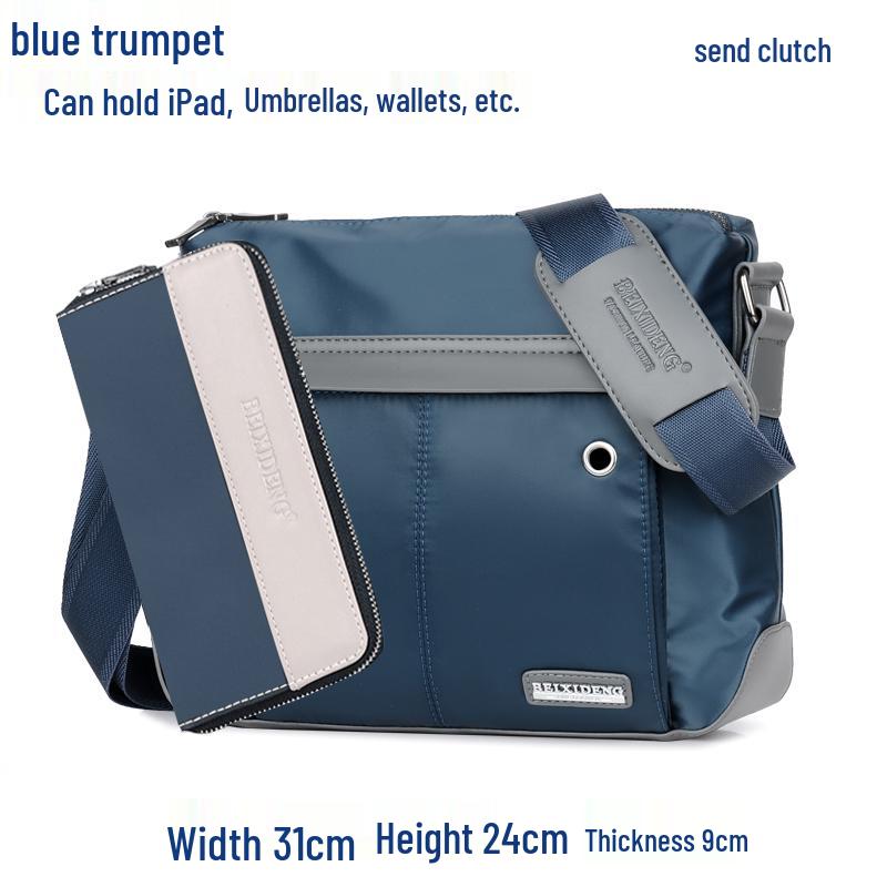 Korean Style Men's Large Capacity Crossbody Shoulder Backpack - Oxford Cloth Canvas Nylon