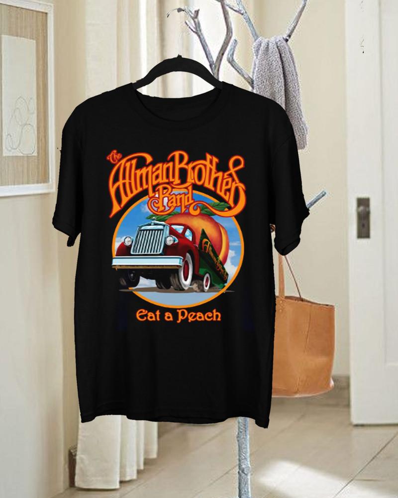 The Allman Brothers Band Eat a Peach Short Sleeve Black All Size Gift Shirt Unisex T-Shirt