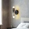 Japanese Retro Style Memphis Wall Lamp Iron and Cement Materials Atmosphere Room Decor Wall Lights Bedroom Homestay LED Lamp
