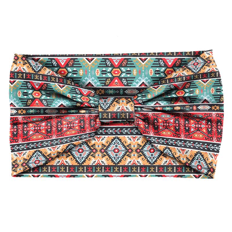 

Африканский принт, эластичная повязка для волос с перекрутом, широкая повязка на голову, бандана, тюрбан с узлом, головной убор, модная хлопковая эластичная повязка на голову