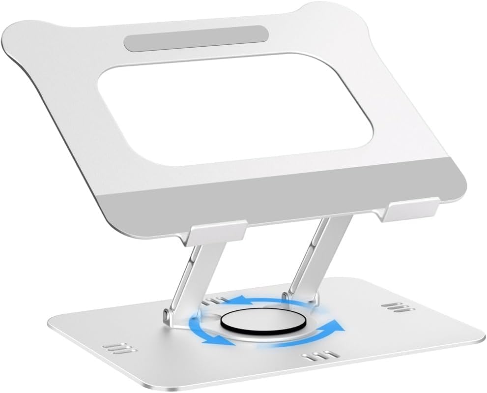 

Laptop 360 Degree Rotating PC Foldable Laptop Stepless Angle and Height Ergonomic Heat Posture Laptop Compatible with Laptops and from Home Stand,