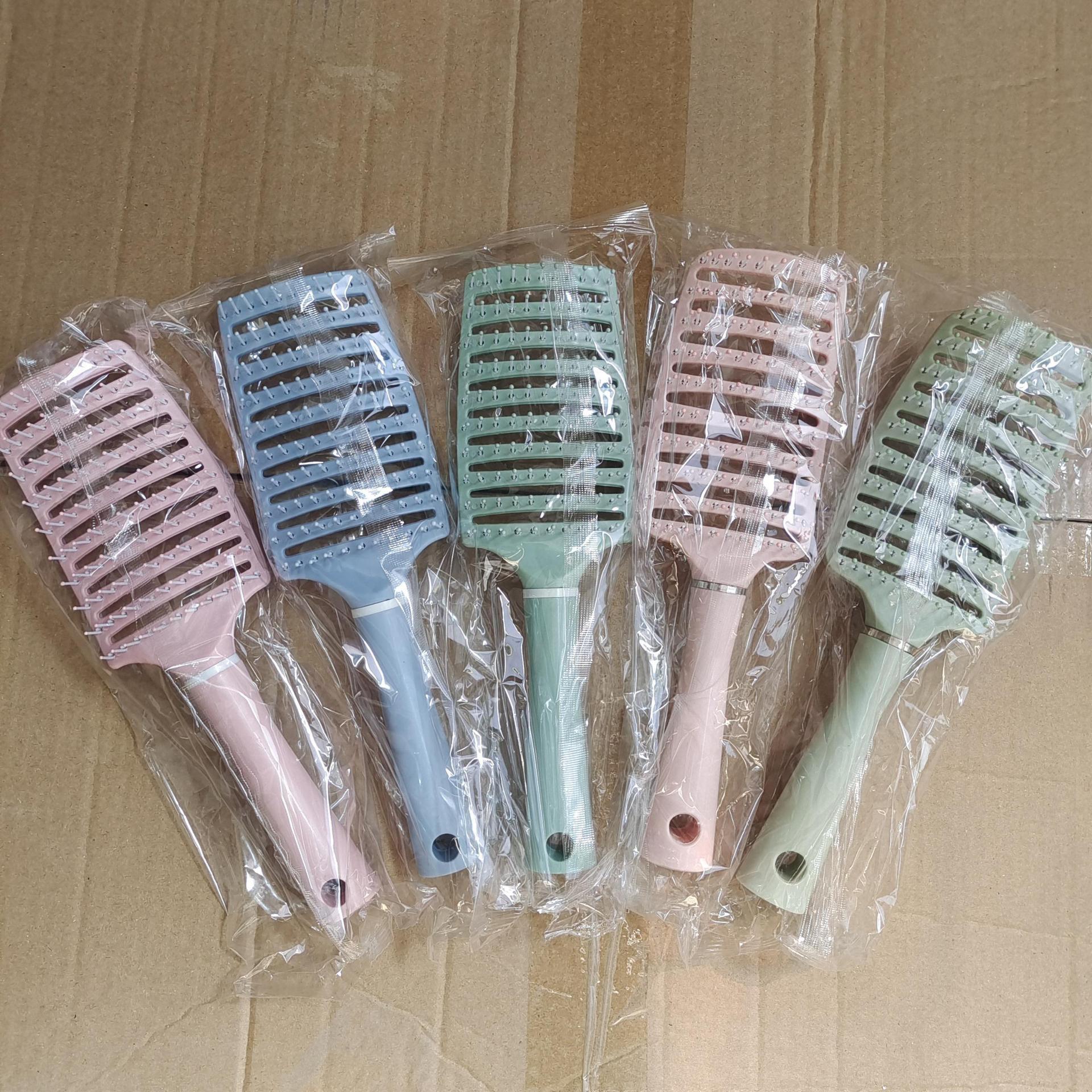 

Большая ребристая расческа для завивки и начеса для пышных, вьющихся или длинных волос – массажная подушка, инструмент для укладки