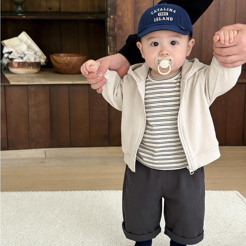 Baby Foreign Style Small Suit Spring New Baby Casual Sports Hooded Sweater Children'S Versatile Jeans