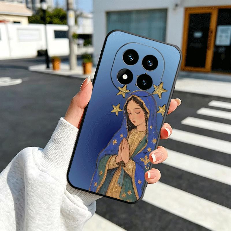 Virgen Mary Virgin De Guadalupe Soft Phone Case for Xiaomi Redmi Note 12 13 14 15 Pro Plus 11 12S 11S 11T 10 4G Black Cover Back