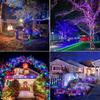 1Pack, 5M/10M/20M/30M LED Solar Outdoor Fairy String Lights With 8 Modes For Wedding, Party, Balcony, Patio, Eave, Tree, Garden, Christmas Decoration