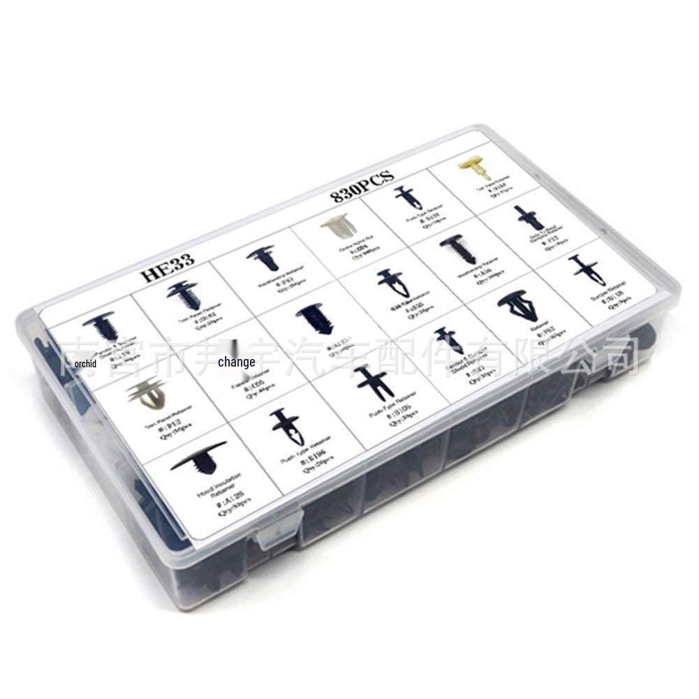 18 Types Car Snap Fasteners: 830-Piece Mixed Fixing Clips Set for Ford, Nissan, and Universal Use