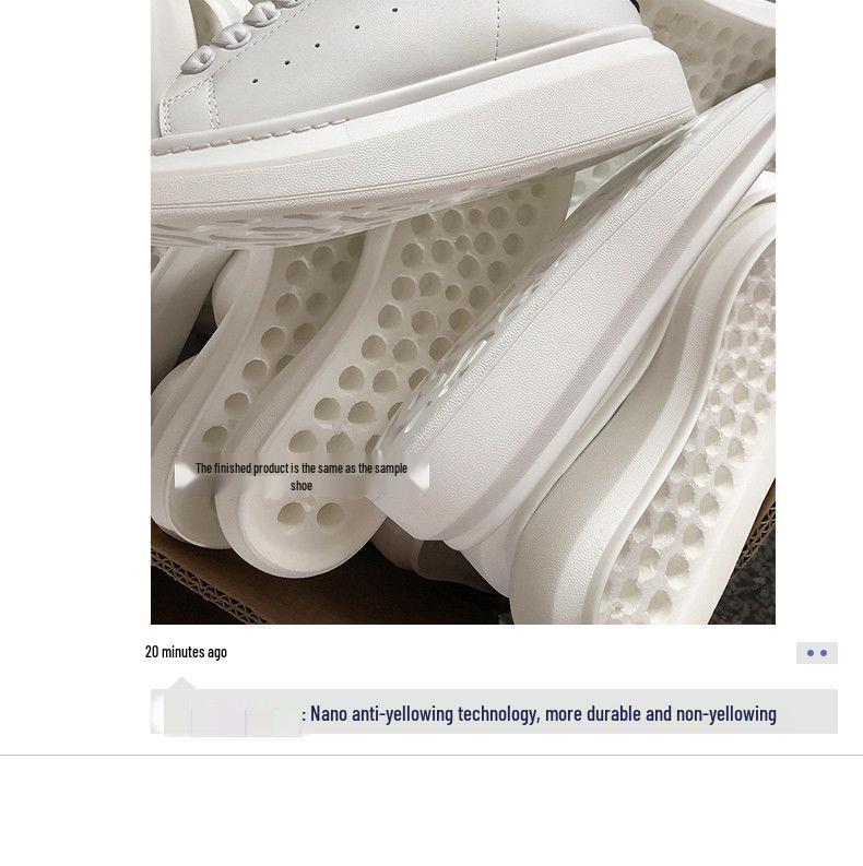 2025 McQueen Übergröße Weiße Sneaker für Damen & Herren - Trendige, höhenverstellende, lässige Sportschuhe für Paare & Studenten.