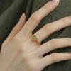 Vintage Palace Style Natural Ice Chalcedony Ring Light Luxury Exquisite Rings for Women Party Wedding High Quality Jewelry