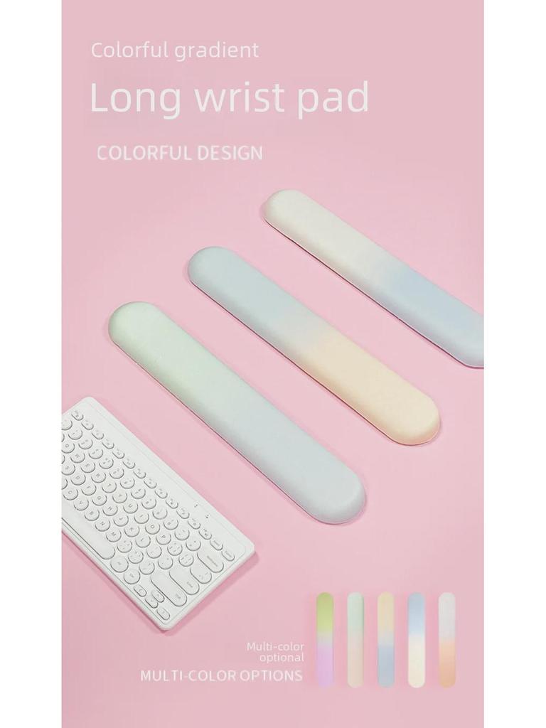 Macaronfarbenes Memory-Foam-Tastatur- und Maus-Handgelenkauflagen-Set, Schlichter Ins-Stil
