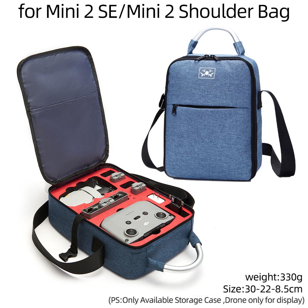 For DJI Mini 2/2SE Carrying Case Travel Shoulder Bag Scratch-Resistant Mini 2/2SE Handbag Drone Accessories Bag
