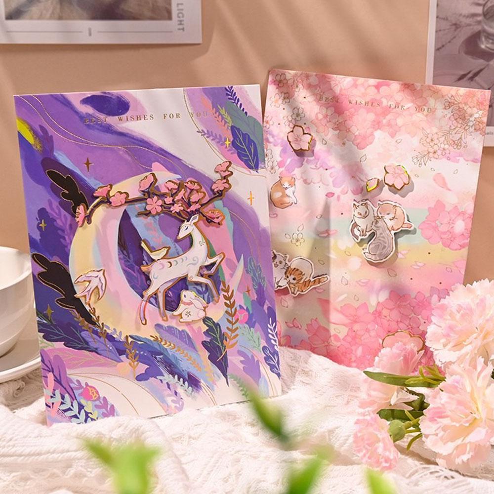 New Romantic Style 3D Pop-up Greeting Card For Birthday Christmas Postcard Party Wedding Decoration Colorful Creative Kids Gifts
